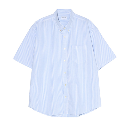 [6/5 예약배송] Short Sleeved Oxford Shirts (Sky Blue Stripes)