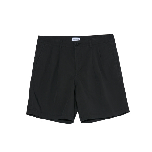Relaxed 2 Pleats Shorts (Black)