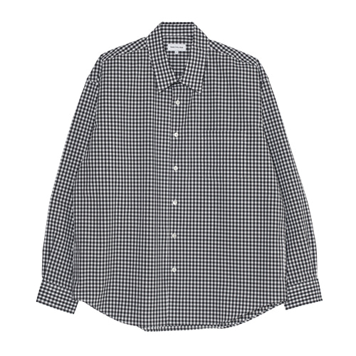 Relaxed Gingham Check Shirts (Black)