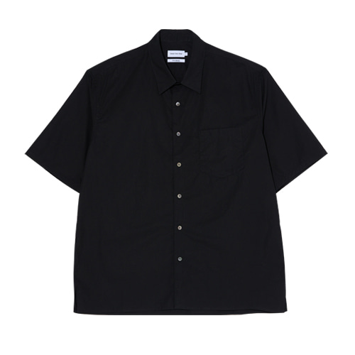 [PROTOKOLL x Steady Every Wear] Relaxed Half Sleeved Daily Shirts (Black)