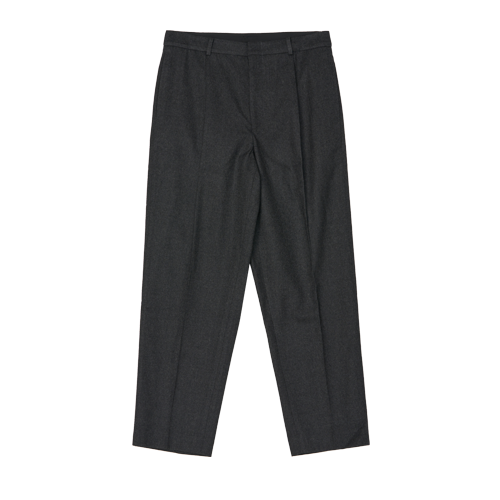 Relaxed Wool Pants (Dark Grey)