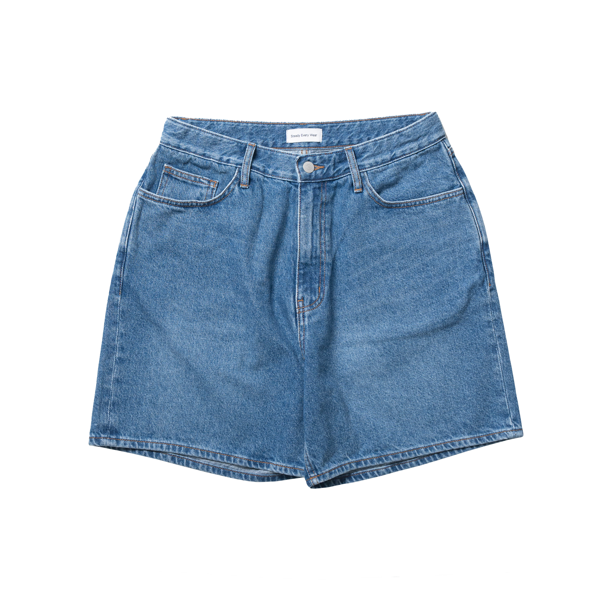 Regular Denim Shorts (Medium Blue)