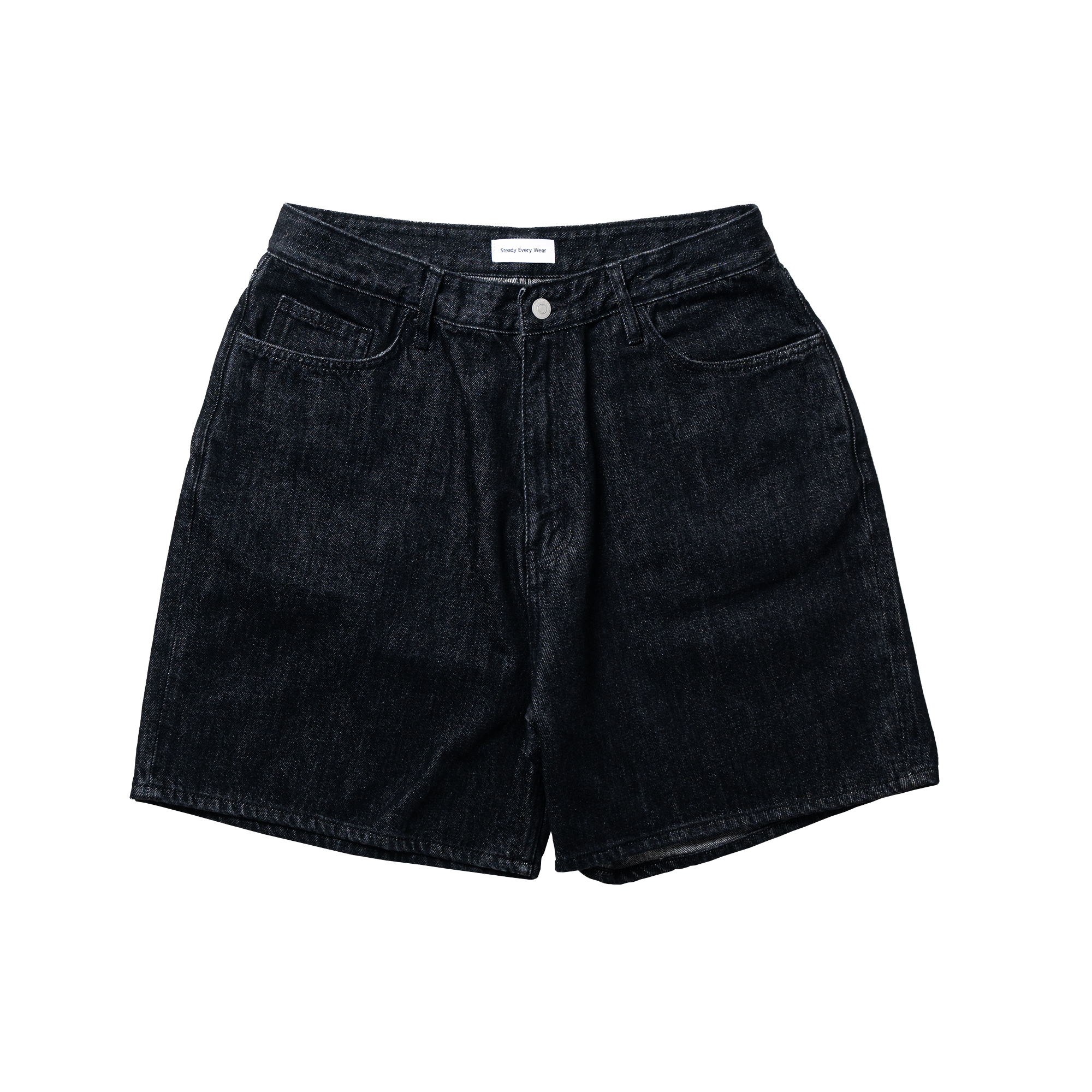 Regular Denim Shorts (Black)