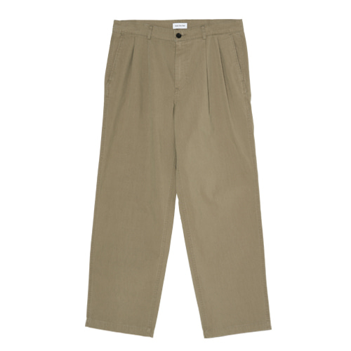 Relaxed 2 Pleats Pants (Olive)