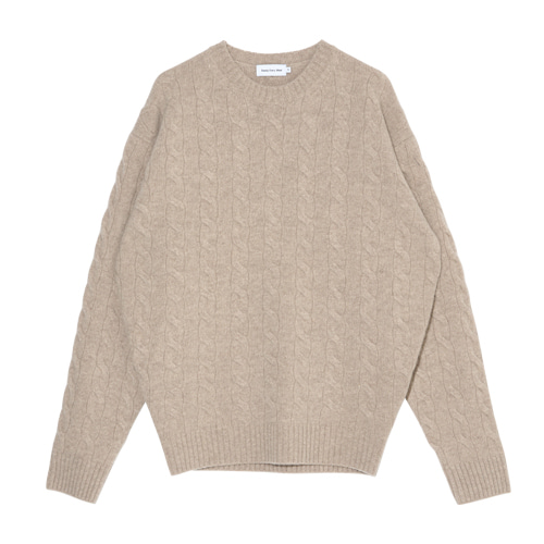 Cozy Wool Cashmere Cable Knit (Oatmeal)