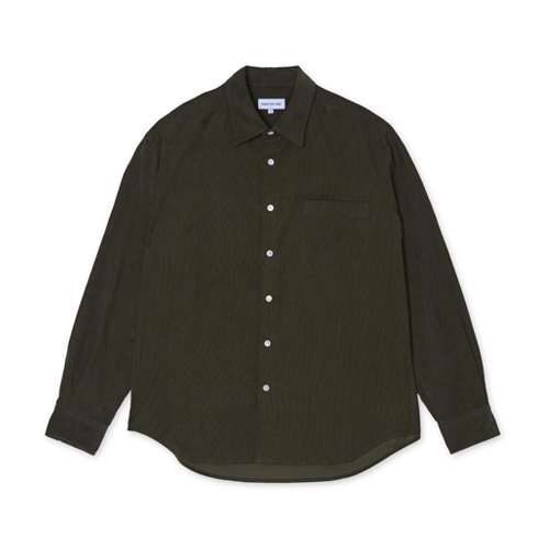 Relaxed Corduroy Shirts (Dark Olive)
